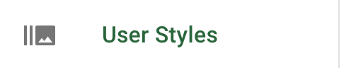 Styles Sidebar